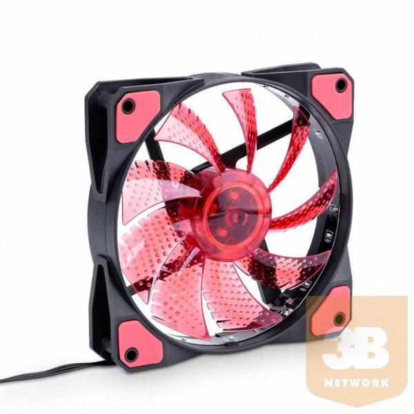 Akyga System fan 15 LED red AW-12C-BR Molex / 3-pin 120x120 mm