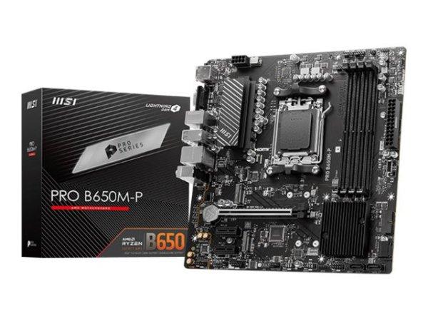 MSI PRO B650M-P AMD B650 Supports AMD Ryzen 7000 Series Desktop Processors
Socket AM5 Support HDMITM 2.1 1x DP 1x VGA