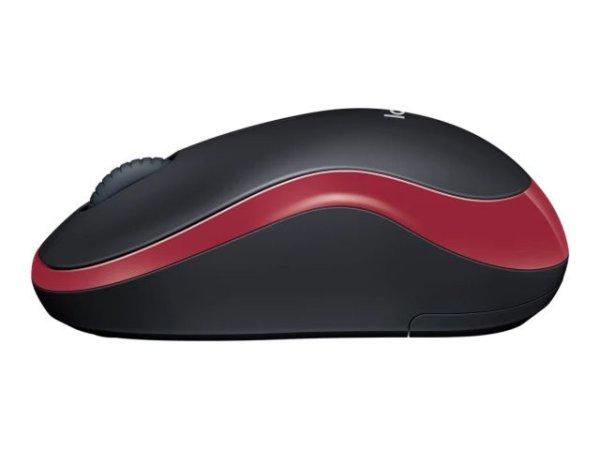 LOGITECH M185 Mouse optical wireless 2.4 GHz USB wireless receiver red