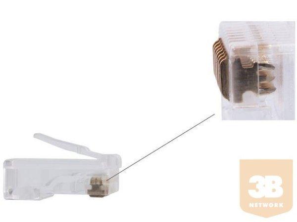 Gembird LAN RJ45 csatlakozó 8P8C tömör kábelre Cat5e, 30U'' (100
db)