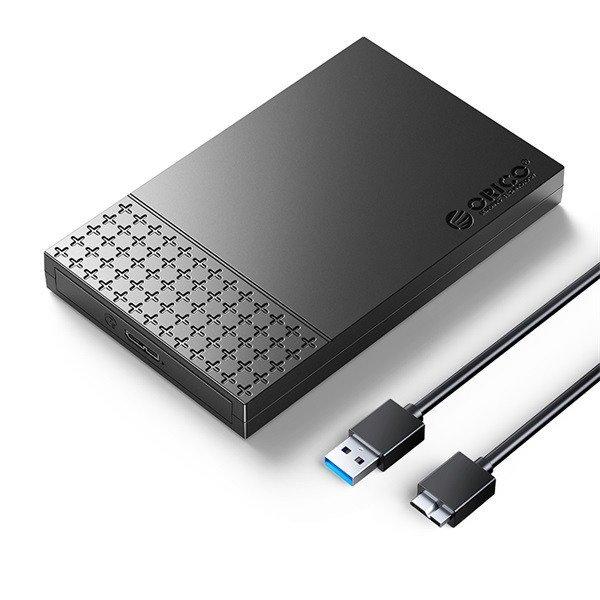 Orico Külső HDD/SSD Ház 2.5" - 2526U3-V1-BK (USB-A 3.0, Max. 7-9,5 mm,
Max.: 6TB, fekete)