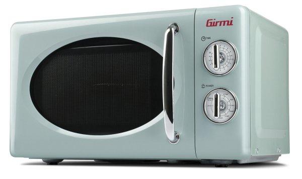 Girmi FM21 Mikrohullámú sütő kékes zöld színben, 20 literes, 30 perces
időzítővel, 1150 W (teljesítmény), 800 W (grillteljesítmény)