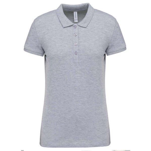 Női galléros piké póló, rövid ujjú, Kariban KA255, Oxford Grey-XL