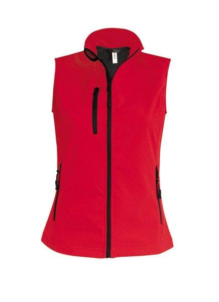 Női softshell mellény, Kariban KA404, Red-XL