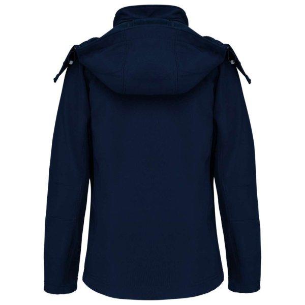 Női kapucnis softshell dzseki, Kariban KA414, Navy-3XL