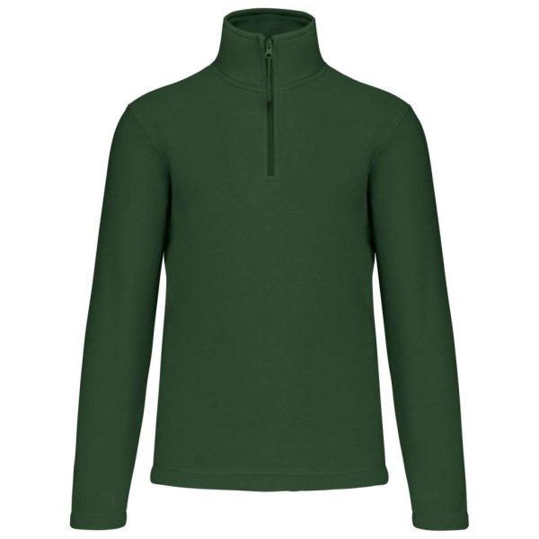 Uniszex galléros, 1/4 cipzáras mikropolár pulóver, Kariban KA912, Forest
Green-3XL