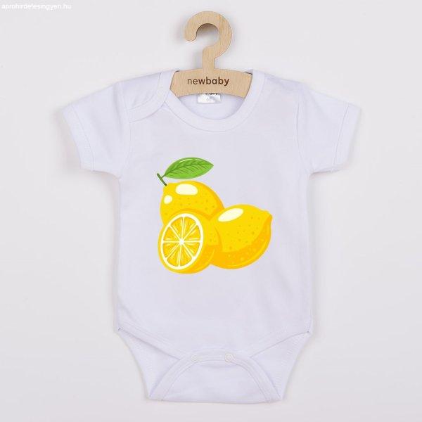 Baba body nyomtatással New Baby Lemon - rövid ujjú