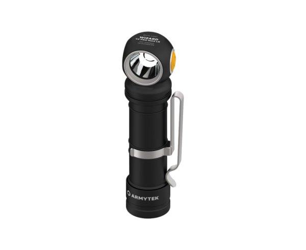 ArmyTek Wizard C2 Pro Max LR fehér LED-es zsebzseblámpa övcsipesszel,
akkumulátorral 4150 lm