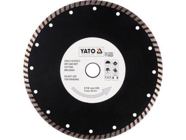 YATO Gyémánt vágótárcsa 230 mm turbo YATO YT-6025