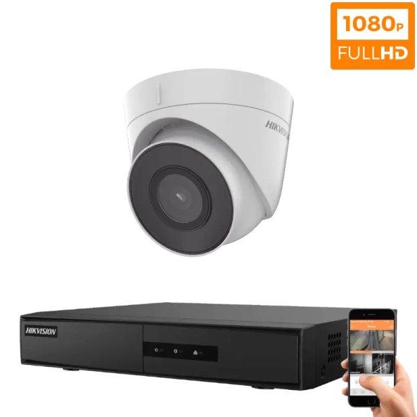 Hikvision 1 dome biztonsági kamerás IP kamera rendszer 2MP Full HD PoE