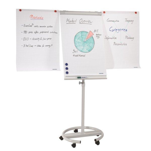 Flipchart tábla mobil 68x105cm, mágneses, 2 db segédkarral, 5 görgős
Premium line Franken