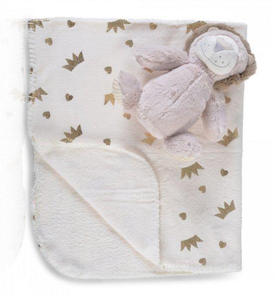 Cangaroo wellsoft takaró 90x75 cm plüss játékkal oroszlán 