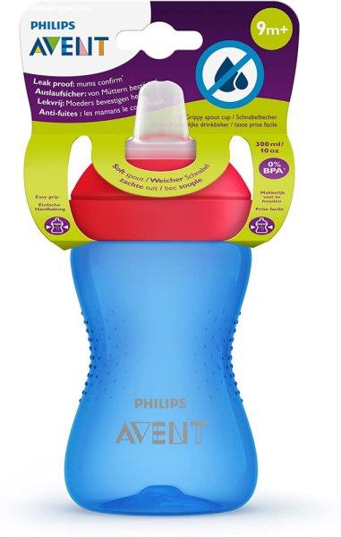 Philips Avent 9+ Puha, harapásálló csőrös pohár 300ml - kék 