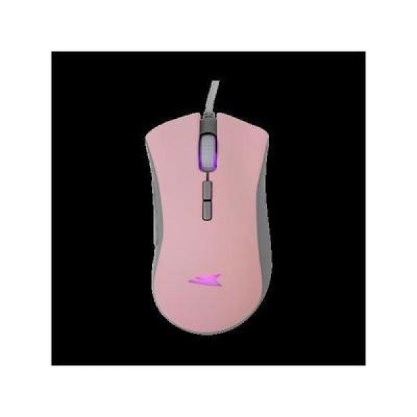 BARACUDA BGM-081P LOBSTER-P pink / 6400 dpi 7D gamer egér, 4 szín