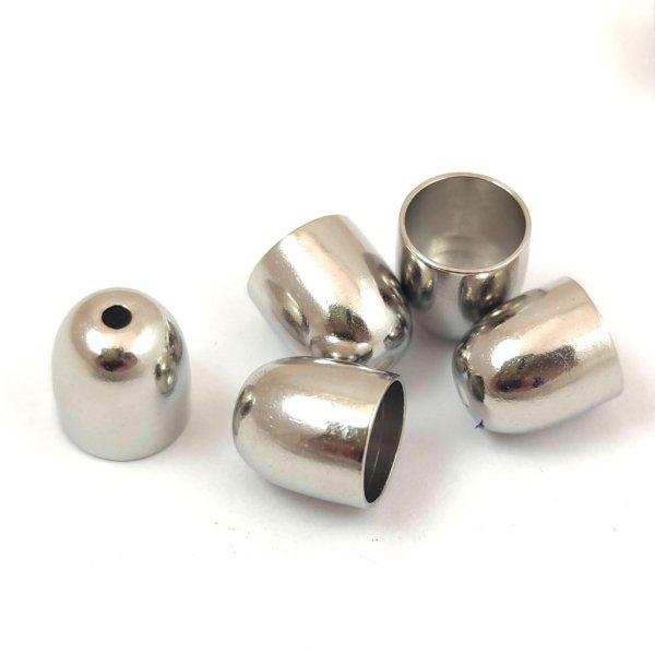 Gyöngykupak - platina színű - 9x8mm