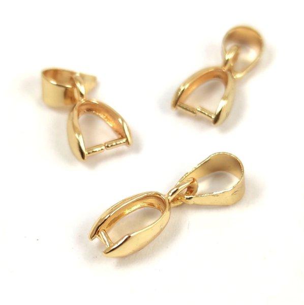 Medálvezető - antik arany színű - tartós bevonattal - 12x4mm