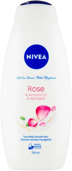 Nivea Tusfürdő Rose & Almond Milk (Shower Gel) 750 ml