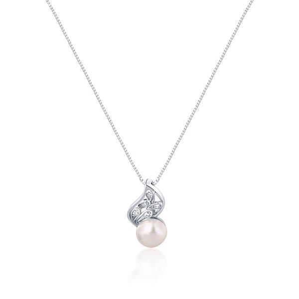 JwL Luxury Pearls Gyengéd nyaklánc valódi gyönggyel és
cirkónium kővel JL0749 (lánc, medál)