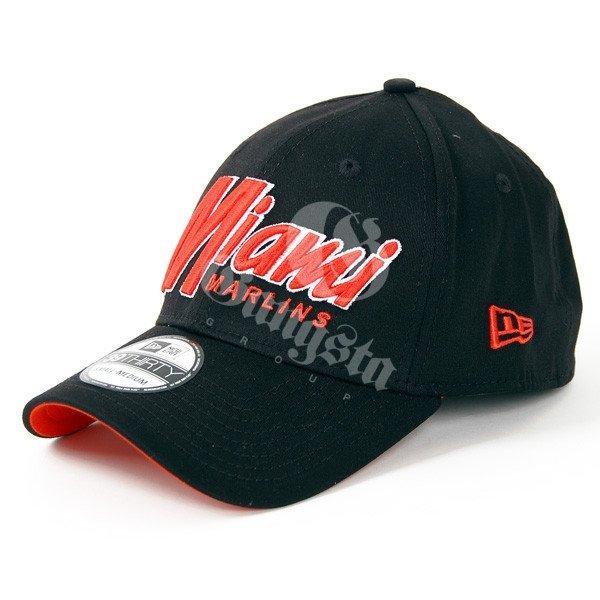 New Era 39thirty Team Script Miami Marlins Cap