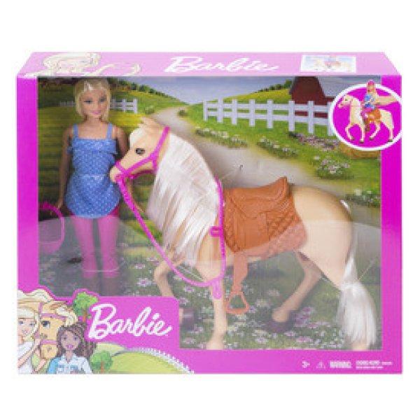 Barbie lovas szett babával