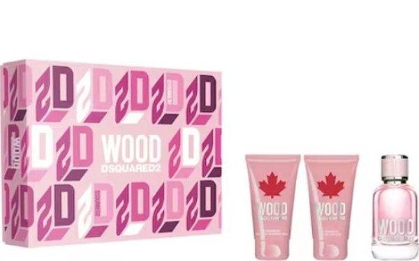 Dsquared² Wood For Her - EDT 50 ml + tusfürdő 50 ml +
testápoló 50 ml