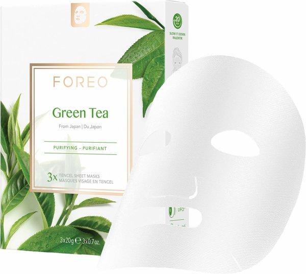 Foreo Tisztító maszk vegyes bőrre Green Tea (Purifying Sheet
Mask) 3 x 20 g