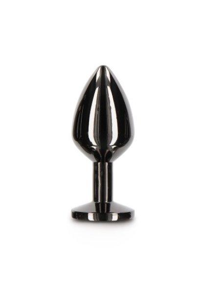 Taboom Bondage Essentials Butt Plug With Diamond Jewel M Black