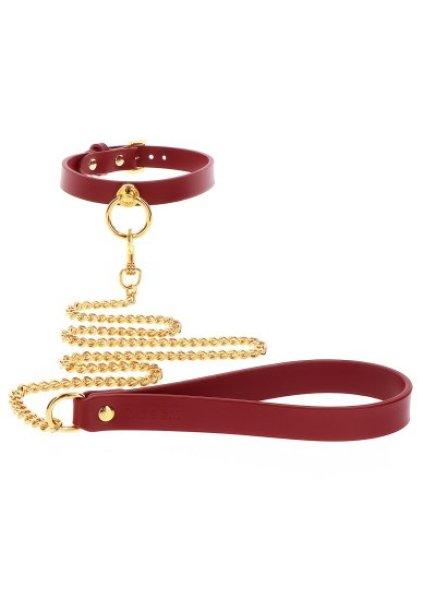 Taboom Bondage in Luxury O-Ring Collar and Chain Leash