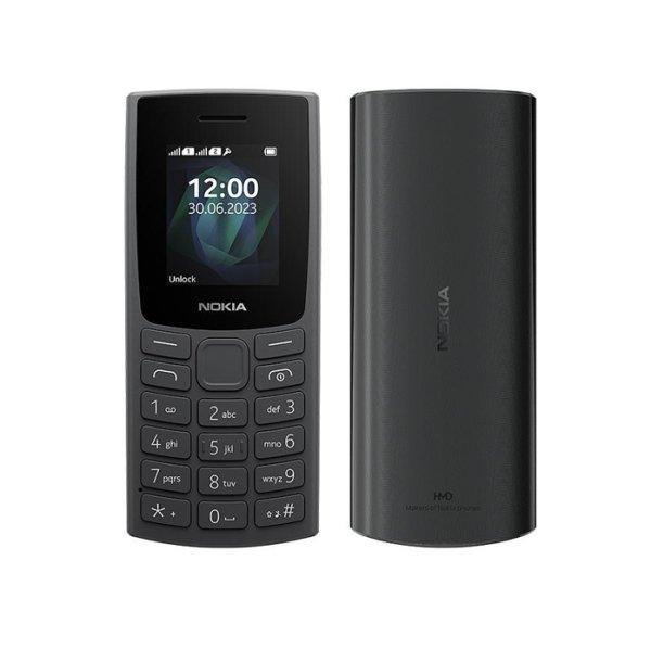 Nokia 105 (2024) 4G nyomógombos mobiltelefon, kártyafüggetlen, dual SIM,
sötétszürke