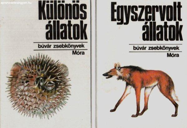 2 db Búvár Zsebkönyv: Egyszervolt állatok + Különös állatok -