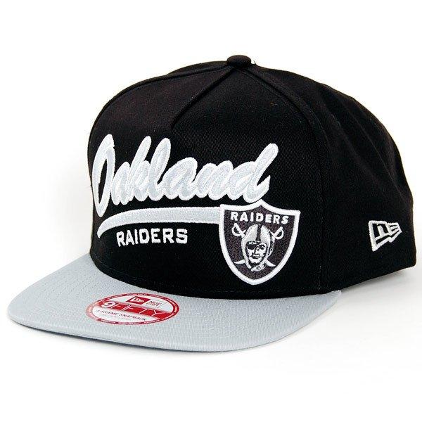 New Era 9Fifty Script Logo Oakland Raiders Snapback Black Grey