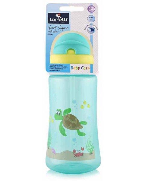 Baby Care Ocean szívószálas sportitató 330 ml - green