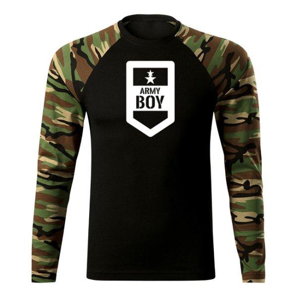 DRAGOWA Fit-T hosszú ujjú póló army boy, woodland 160g/m2