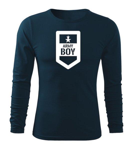 DRAGOWA Fit-T hosszú ujjú póló army boy, sötétkék160g/m2