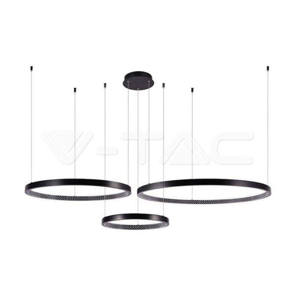 57W LED dizájner függőlámpa, fekete színű, 4000K (V-TAC)