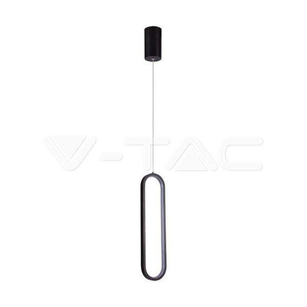 13W LED függőlámpa, fekete színű, 4000K, 40 cm (V-TAC)