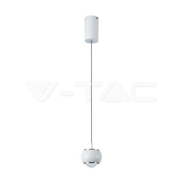 9W LED Dizájn függőlámpa (10*10*100cm) fehér színű 3000K (V-TAC)