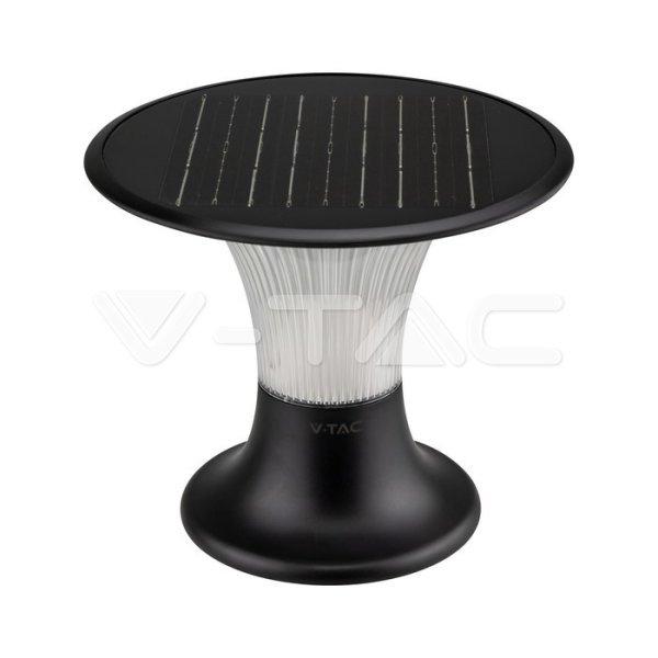 15W LED Napelemes oszlop lámpa LiFePO4 akkumulátor 6000mAh 6000K+4000K, fekete
színű (V-TAC)