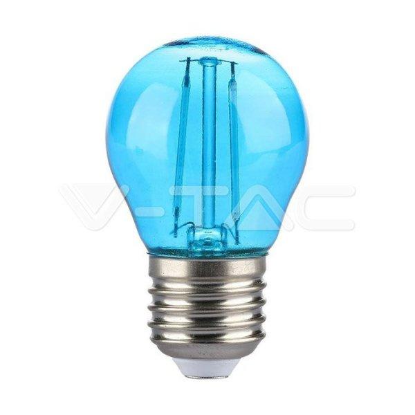 LED izzó 2W Filament E27 G45 kék (V-TAC)