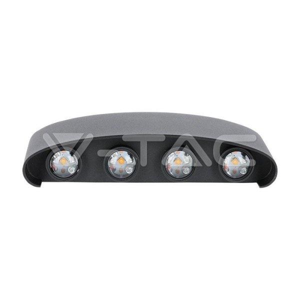 7W LED Fali lámpa Homokfekete IP54 3000K (V-TAC)