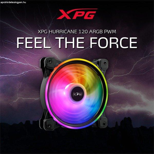 ADATA XPG Rendszerhűtő ventilátor Hurricane RGB, 12cm, fekete