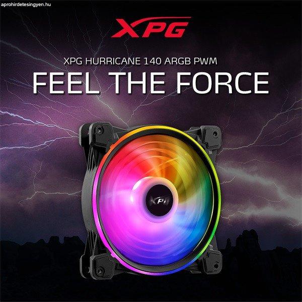 ADATA XPG Rendszerhűtő ventilátor Hurricane RGB, 14cm, fekete