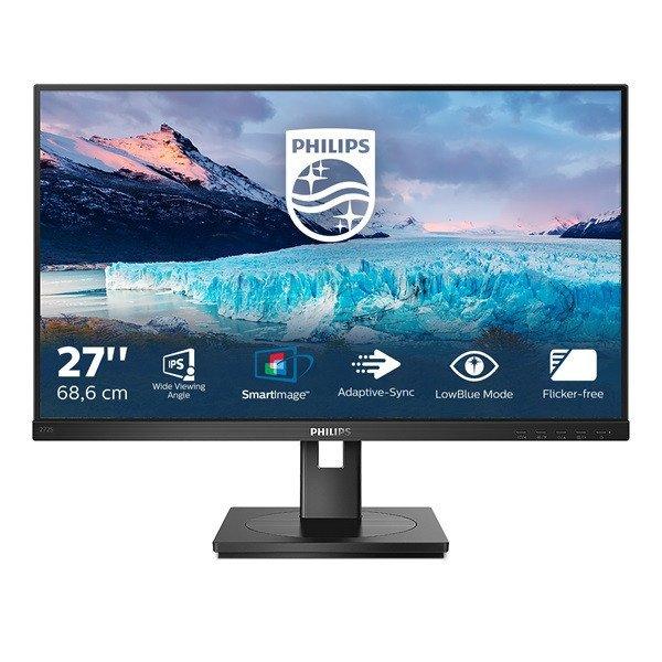 PHILIPS IPS monitor 27" 272S1AE, 1920x1080, 16:9, 250cd/m2, 4ms,
VGA/DVI/DisplayPort/HDMI, Pivot, hangszóró