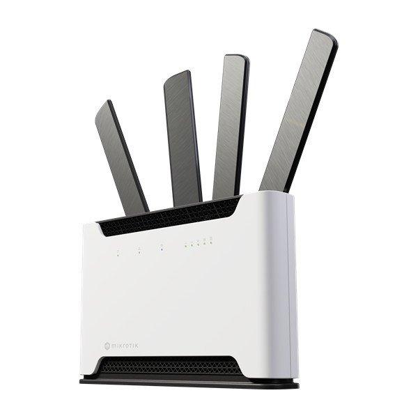 MIKROTIK Wireless Router DualBand, 4x1000Mbps+ 1x2,5Gbps, Chateau 5G,
1xMicroSIM, Asztali - S53UG+M-5HAXD2HAXD-TC&RG50