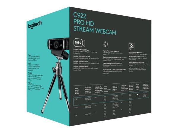 LOGI C922 Pro Stream Webcam - USB