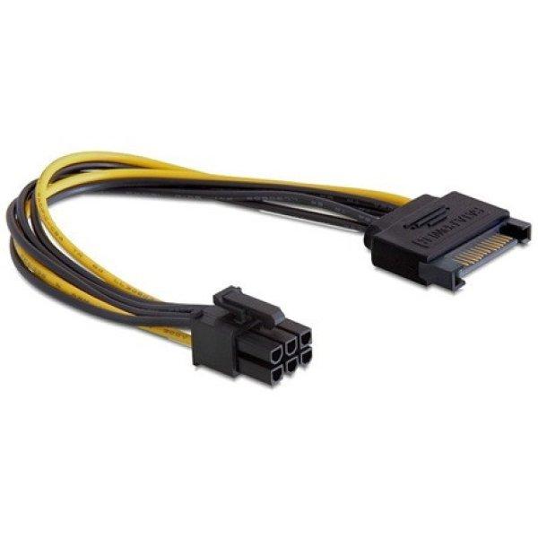 Gembird SATA Power -> PCI-E Power 6pin M/F tápkábel 0.12m