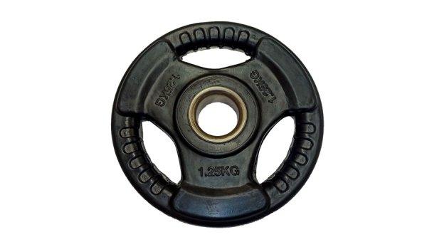 Súlytárcsa, 31 mm, gumírozott, 1,25 kg S-SPORT