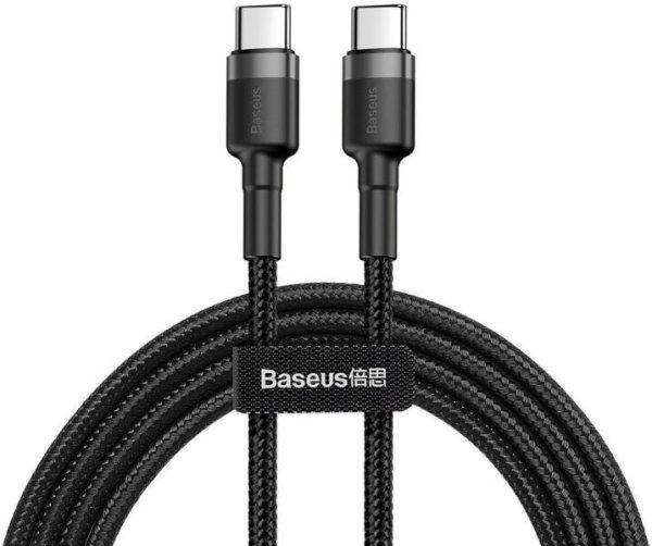 Baseus Cafule USB-C - USB-C gyorstöltő kábel 60W 1m, Fekete