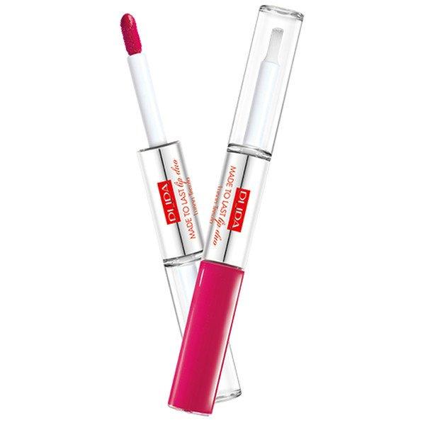 PUPA Milano Hosszantartó folyékony ajakrúzs Made To Last Lip Duo
(Liquid Lip Colour) 2 x 4 ml 004 Geranium Fuchsia