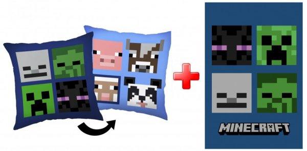 Minecraft párna és takaró szett